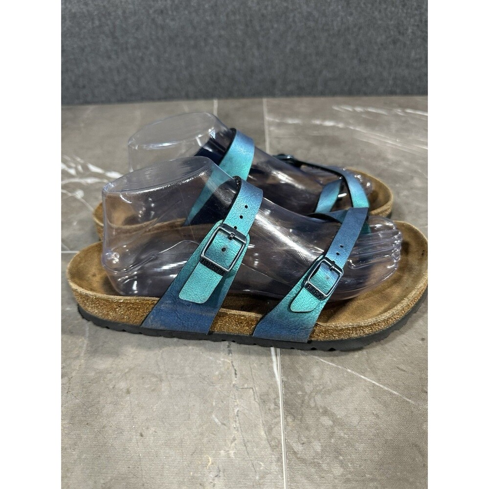 Birkenstock Mayari Metallic Teal Classic Cork Two-Strap Womens EU 40 US 9 B2